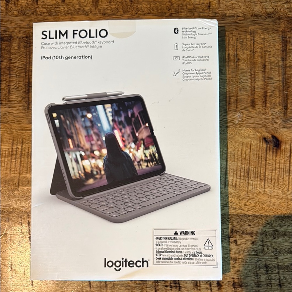 Logitech Gray Tablet Keyboard Slim Folio